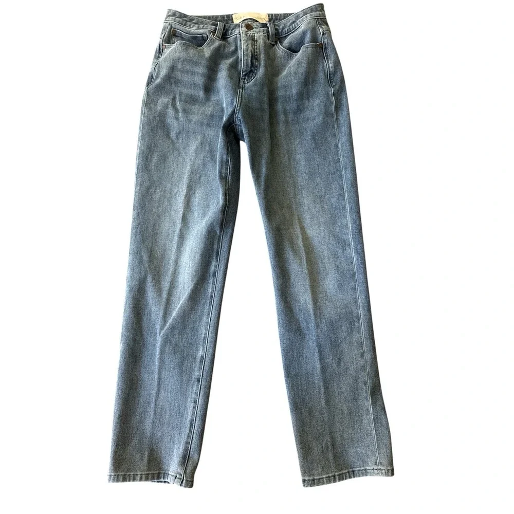 Soft Surroundings Womens The Ultimate Girlfriend Jean 8 Blue Medium Wash Stretch